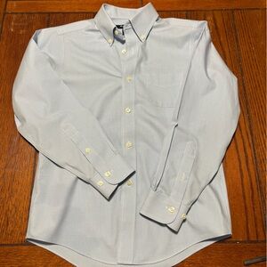 Brooks Brothers Blue Checkered Cotton Shirt Anti Wrinkle 🥳🥳Boys size 10